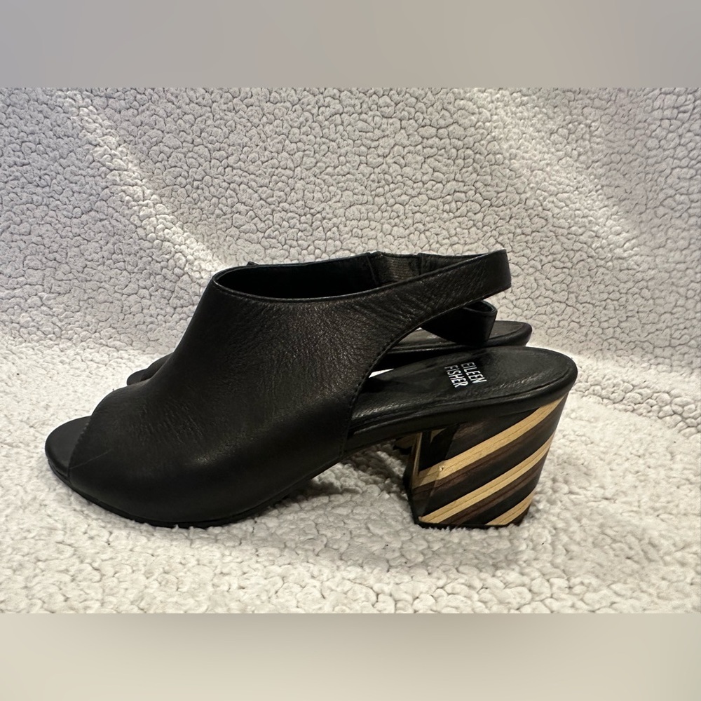 Eileen Fisher Bobbie Italian Leather Slingback Heels - Picture 2 of 14